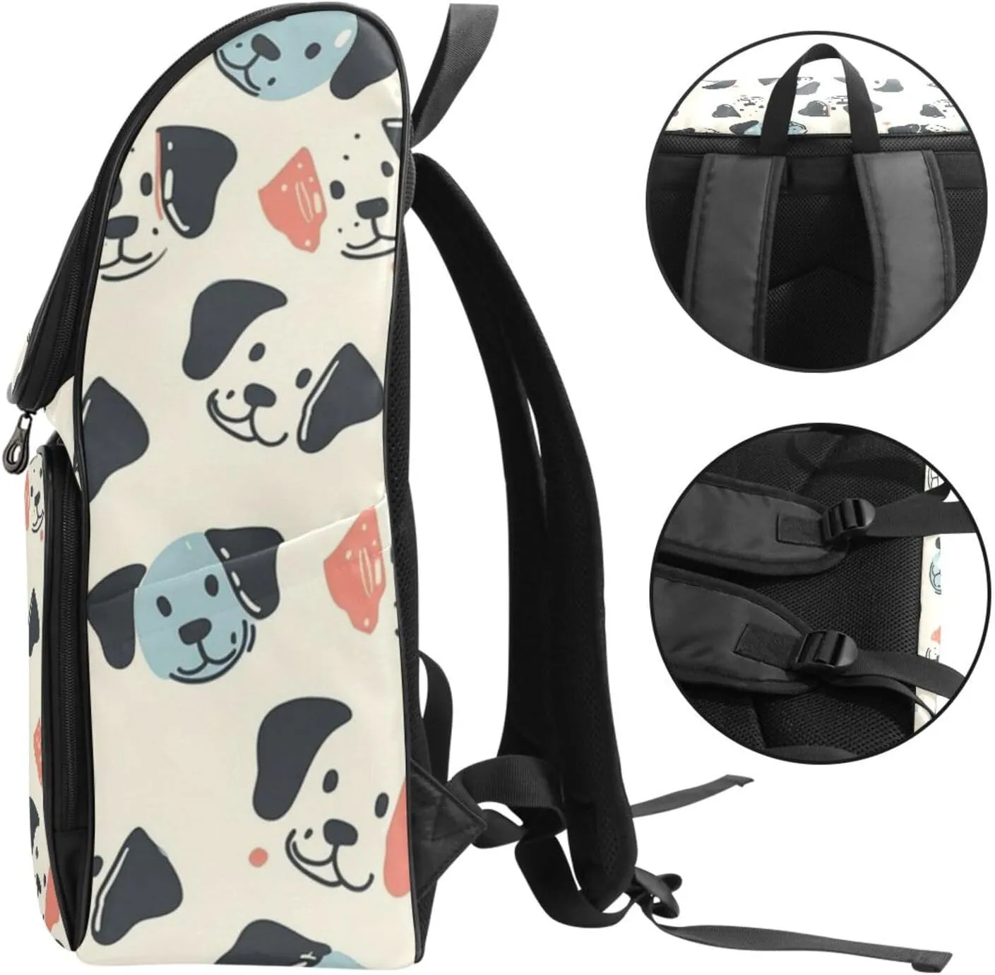 ALAZA Large Travel Laptop Backpack Cute Doodle Dogs Rucksack Women Men Business Office Back Pack Daily Commute Backpacks,Water Resistant College Computer Bag,19"