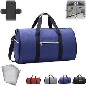 Amigo Bag Travel Bag, Foldable Clothing Bag Carry on Bag, Amigobag Luggage, Waterproof Large Capacity Suit Garment Duffel Bag, Garment Duffle Bags for Travel (Blue/1pcs)