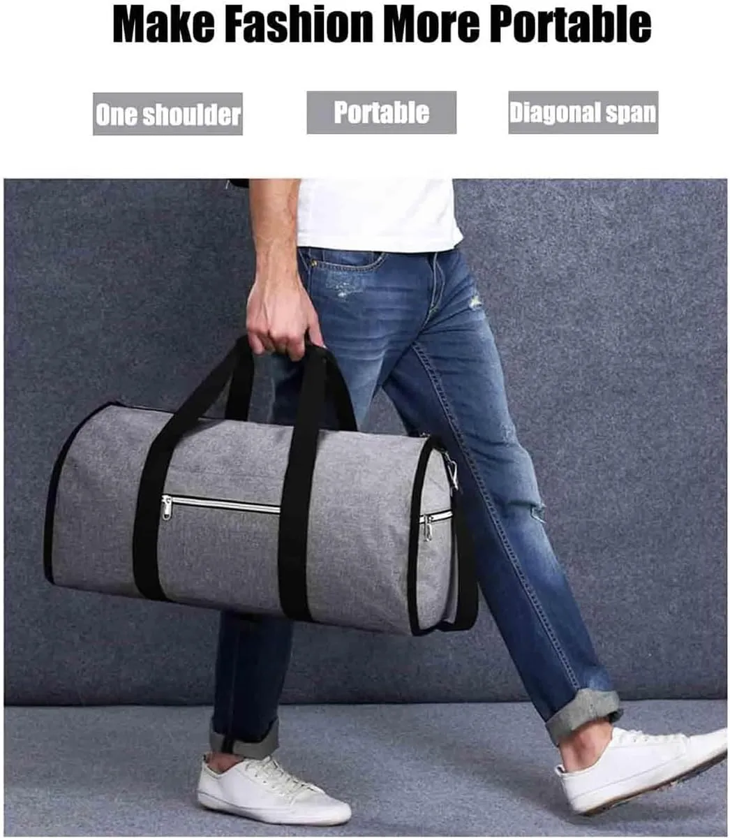 Amigo Bag Travel Bag, Foldable Clothing Bag Carry on Bag, Amigobag Luggage, Waterproof Large Capacity Suit Garment Duffel Bag, Garment Duffle Bags for Travel (Blue/1pcs)