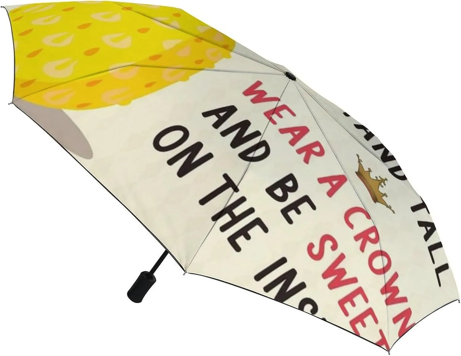 AMRANDOM Automatic Open Compact Travel Umbrella for Rain, Wind & Sun Portable Umbrella