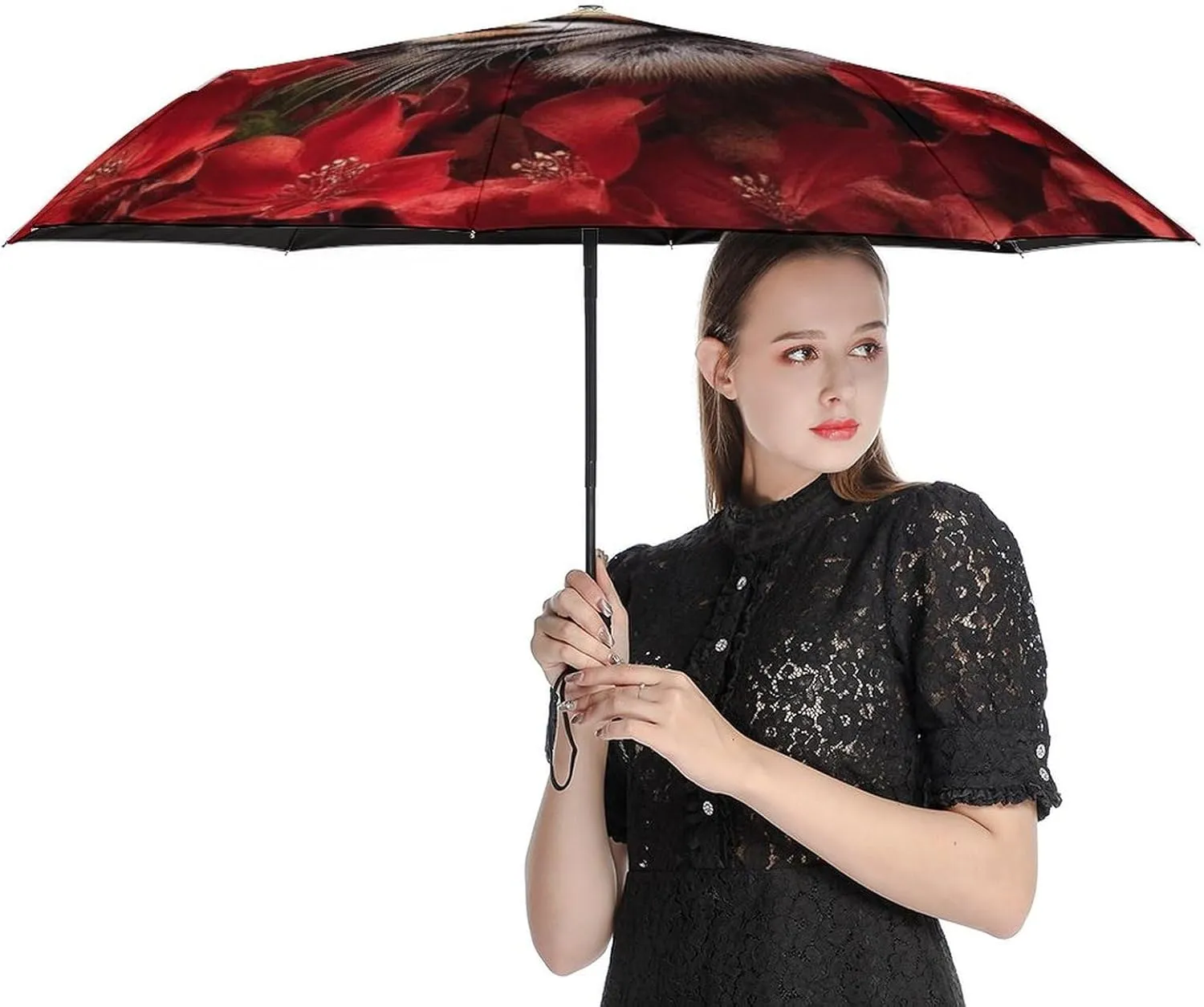 AMRANDOM Travel Umbrella Portable and Automatic Folding Rain Umbrella