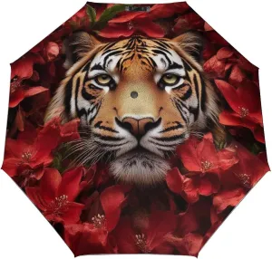 AMRANDOM Travel Umbrella Portable and Automatic Folding Rain Umbrella
