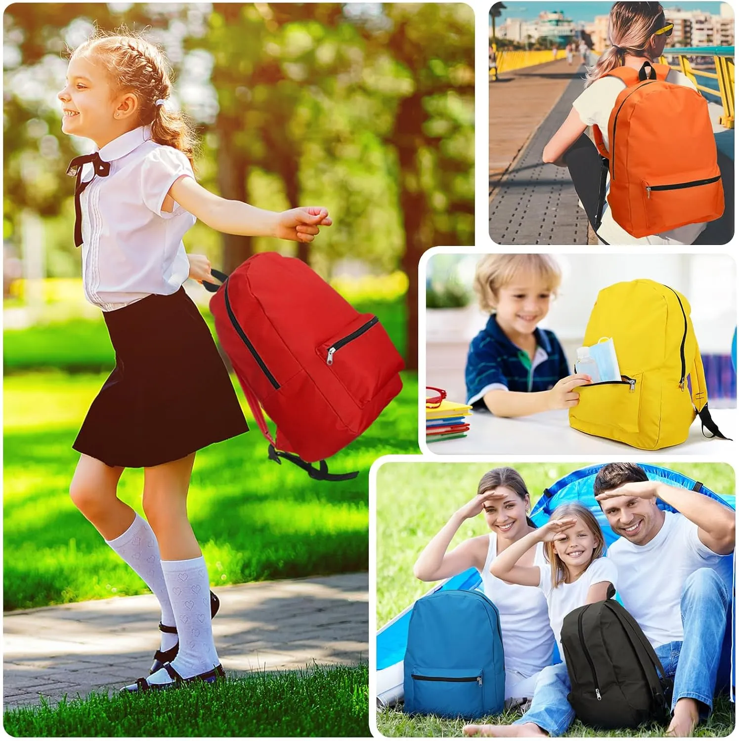 Amylove 24 Pack Backpacks Bulk Backpack for School 17 Inch Bookbags Back Pack for Kids Boys Girls Teens Students(Colorful)