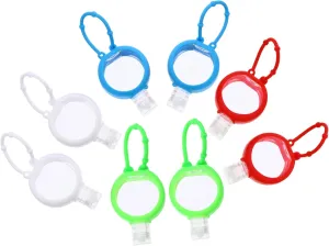 Angoily 8 Sets Travel Bottle with Hook Soft Rubber Silicone Case