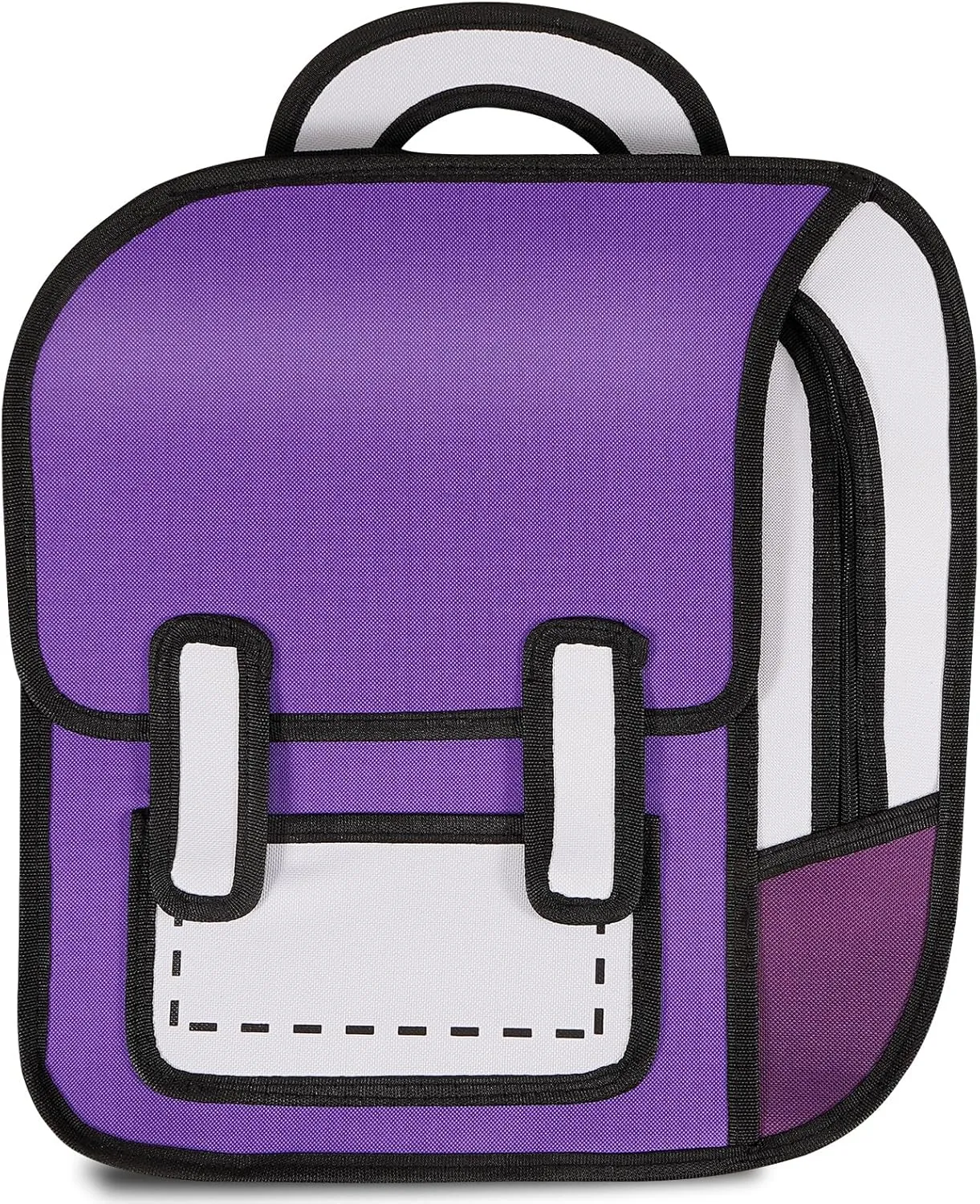 Aobiono Kawaii Backpack Cute Cartoon 3D Jump Style 2D Drawing from Comic Paper Anime Bookbag School Supplies Fun Daypack