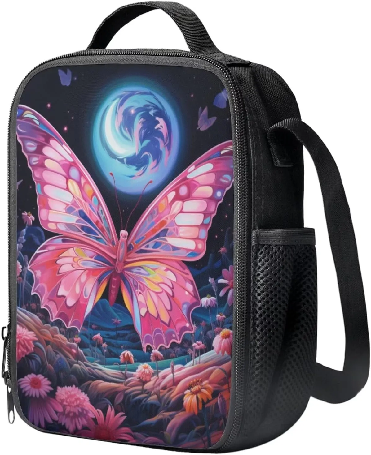 Art Butterfly Backpacks for Girls Large Capacity Backpack for School Cute Kids Backpack and Lunch Box Set Boys Big Capacity Bookbags Birthday/Christmas Gift for Kids Teens
