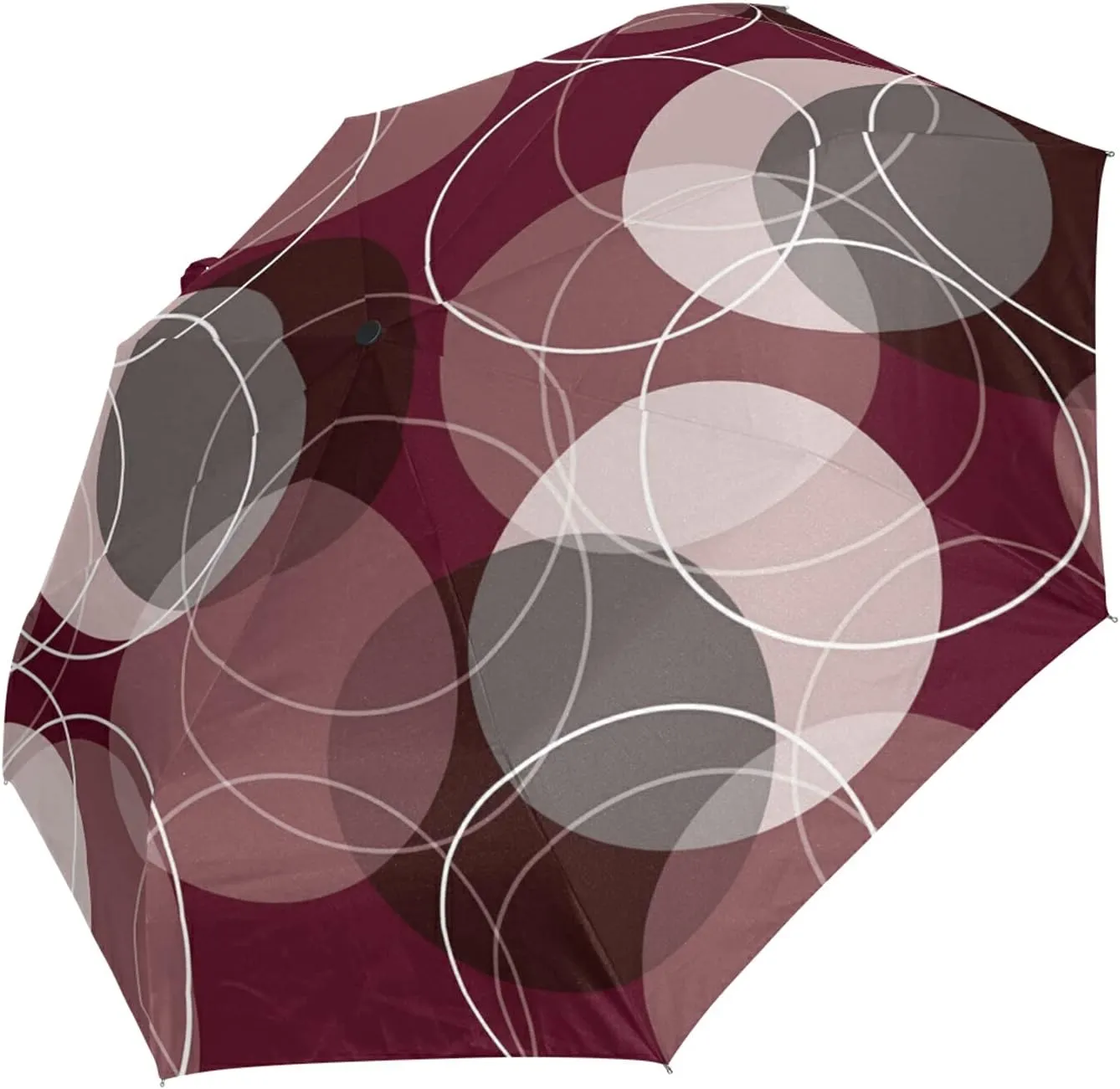 Automatic Folding Umbrella, Portable Strong Travel Rain Umbrella, Auto Open/Close Lightweight Compact Sun Anti-UV Parasol