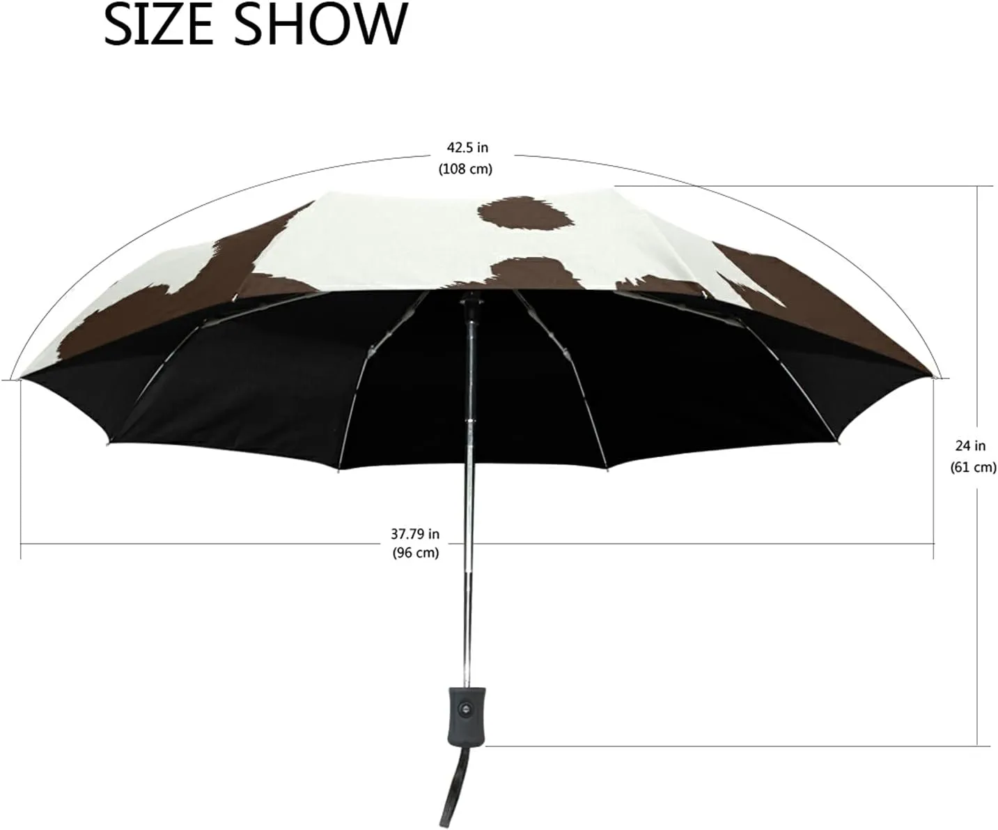 Automatic Folding Umbrella, Portable Strong Travel Rain Umbrella, Auto Open/Close Lightweight Compact Sun Anti-UV Parasol