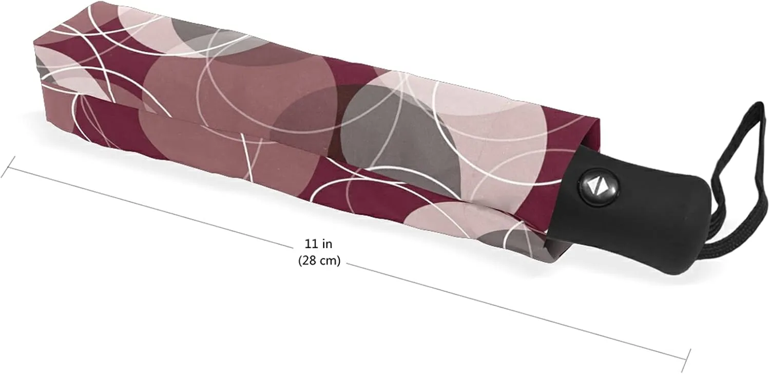 Automatic Folding Umbrella, Portable Strong Travel Rain Umbrella, Auto Open/Close Lightweight Compact Sun Anti-UV Parasol