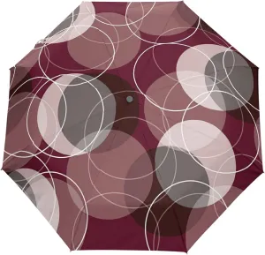 Automatic Folding Umbrella, Portable Strong Travel Rain Umbrella, Auto Open/Close Lightweight Compact Sun Anti-UV Parasol