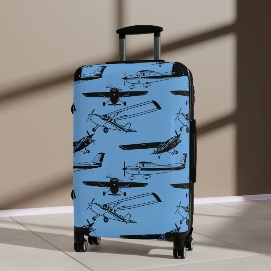 Aviator Print Carry-On Suitcase - Perfect for Travel Enthusiasts
