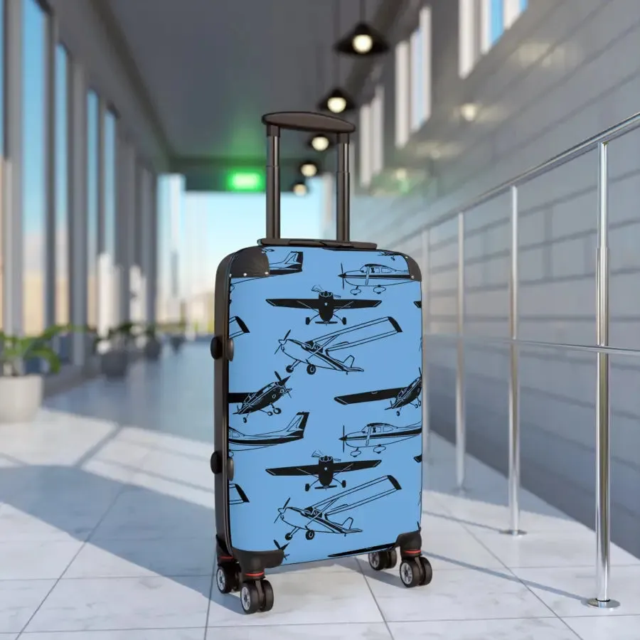 Aviator Print Carry-On Suitcase - Perfect for Travel Enthusiasts