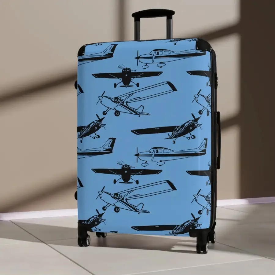Aviator Print Carry-On Suitcase - Perfect for Travel Enthusiasts