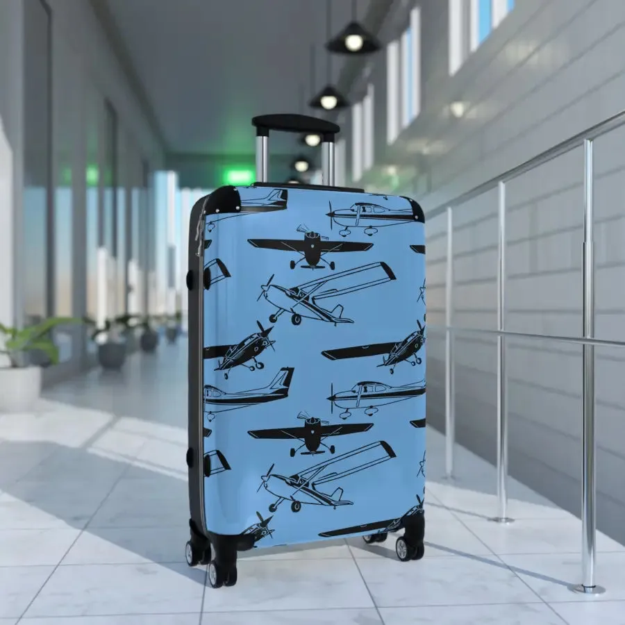 Aviator Print Carry-On Suitcase - Perfect for Travel Enthusiasts