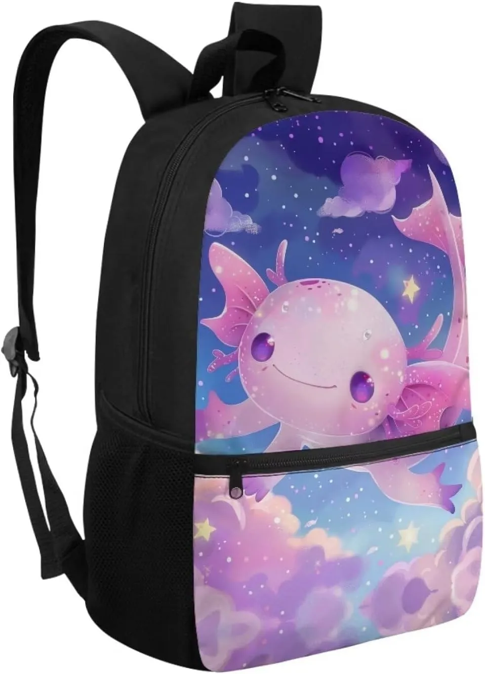 Axolotl Backpack for School Cute Schoolbag for Girls 6-8 Kids Large Book Bags 17 Inch Travel Laptop Backpacks Lightweight School Daypack Back Pack for Primary Kindergarten