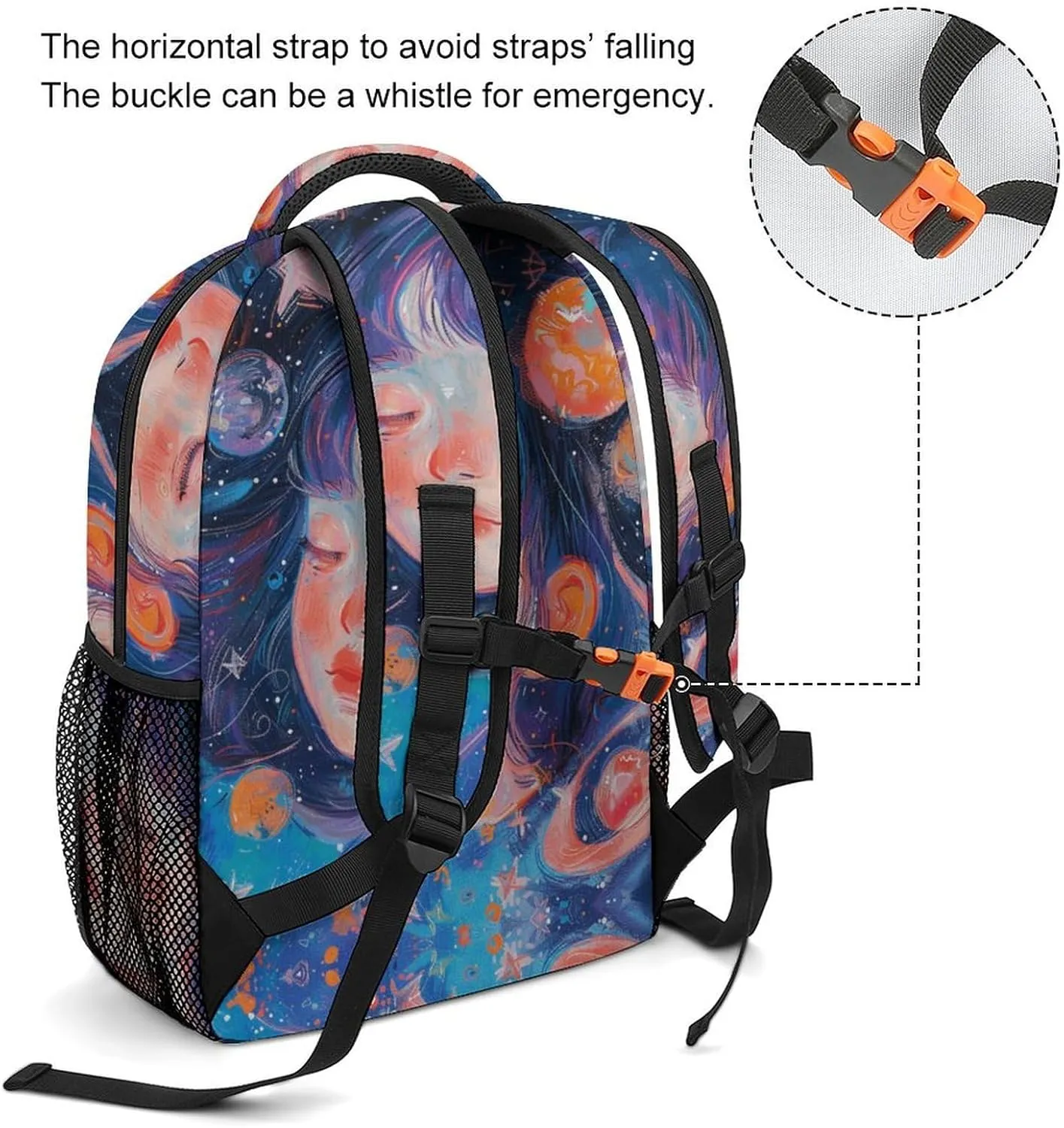 Backpack for Women Men Travel Art Style Fantasy Daypack Lightweight Laptop Bag Carry On Backpacks for Work