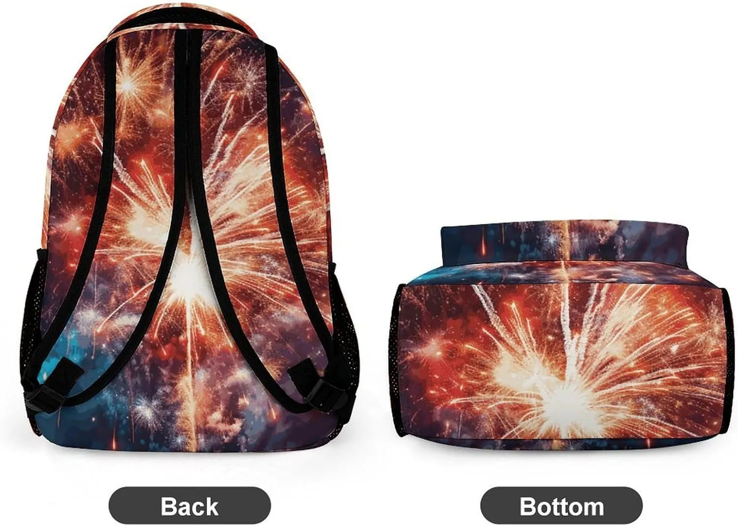 Backpack for Women Men Travel Explosion Firework Daypack Lightweight Laptop Bag Carry On Backpacks for Work