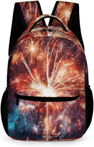Backpack for Women Men Travel Explosion Firework Daypack Lightweight Laptop Bag Carry On Backpacks for Work