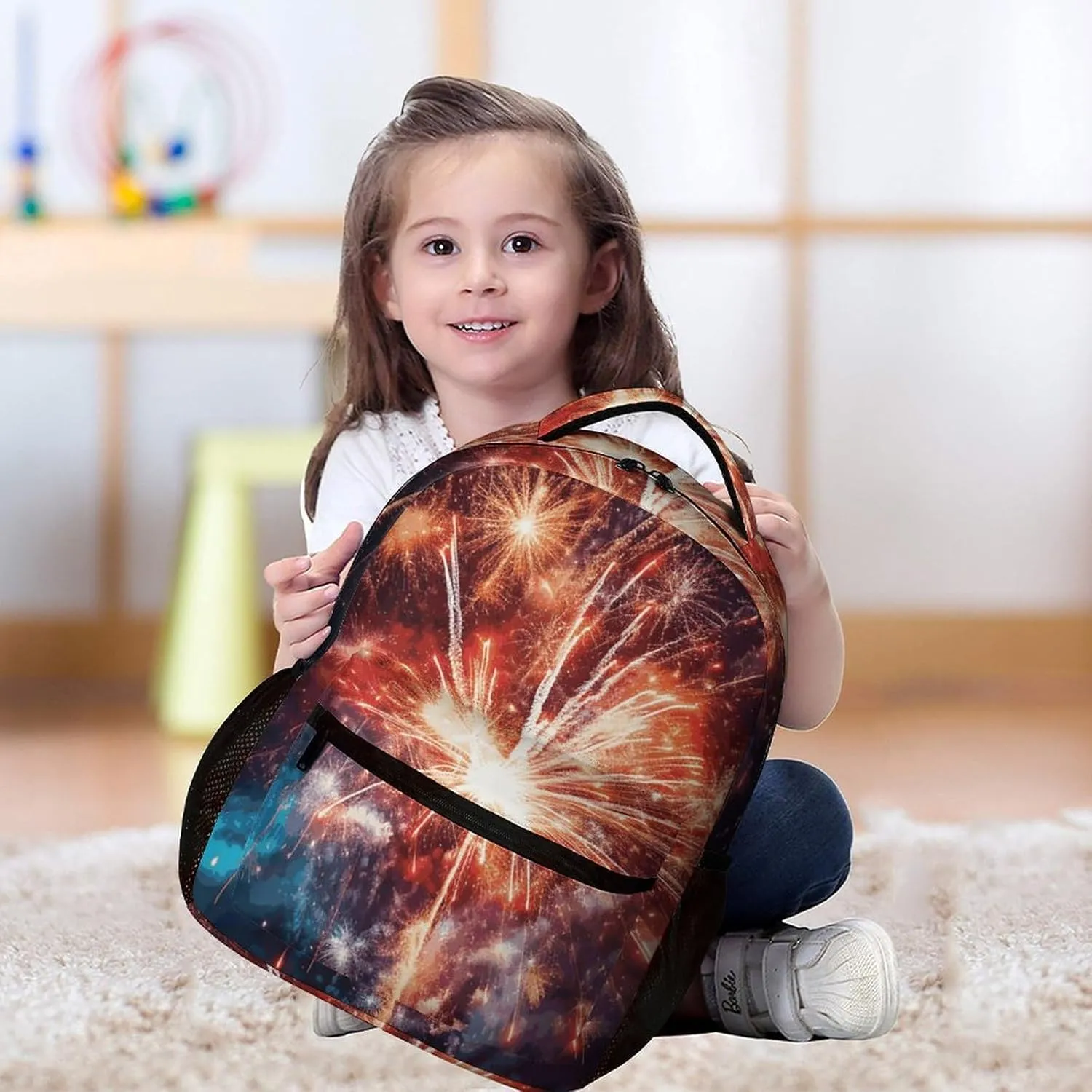 Backpack for Women Men Travel Explosion Firework Daypack Lightweight Laptop Bag Carry On Backpacks for Work