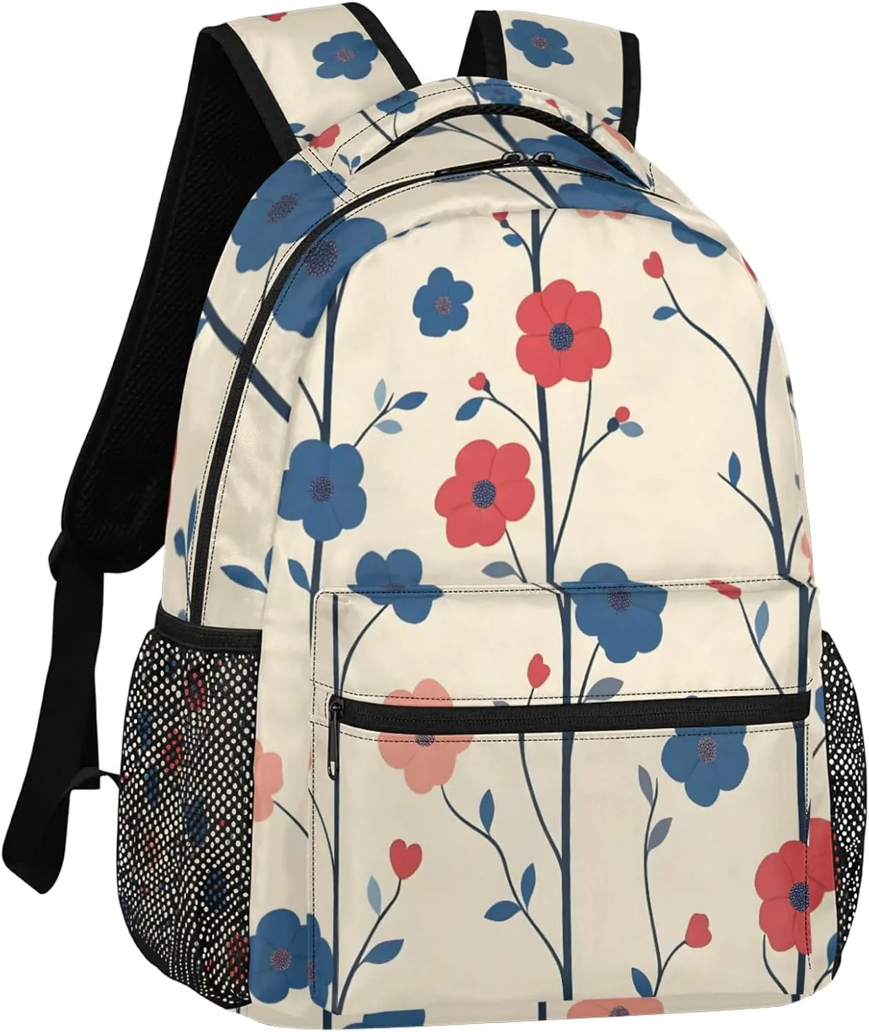 Backpack Pastoral Charm Flowers Book Bags Laptop Backpacks Lightweight Multipurpose Daypack for Men Women Travel Hiking