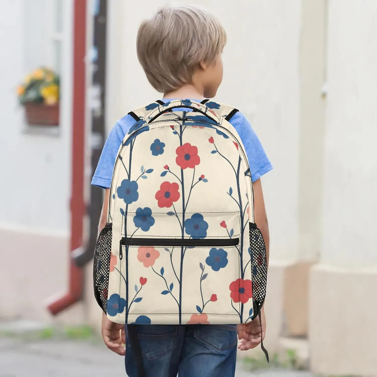Backpack Pastoral Charm Flowers Book Bags Laptop Backpacks Lightweight Multipurpose Daypack for Men Women Travel Hiking