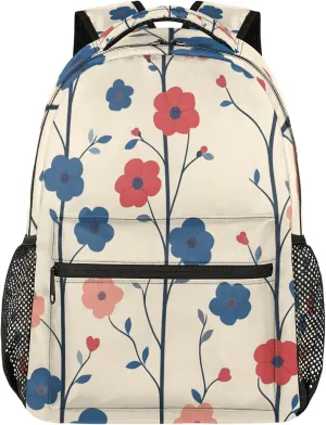 Backpack Pastoral Charm Flowers Book Bags Laptop Backpacks Lightweight Multipurpose Daypack for Men Women Travel Hiking