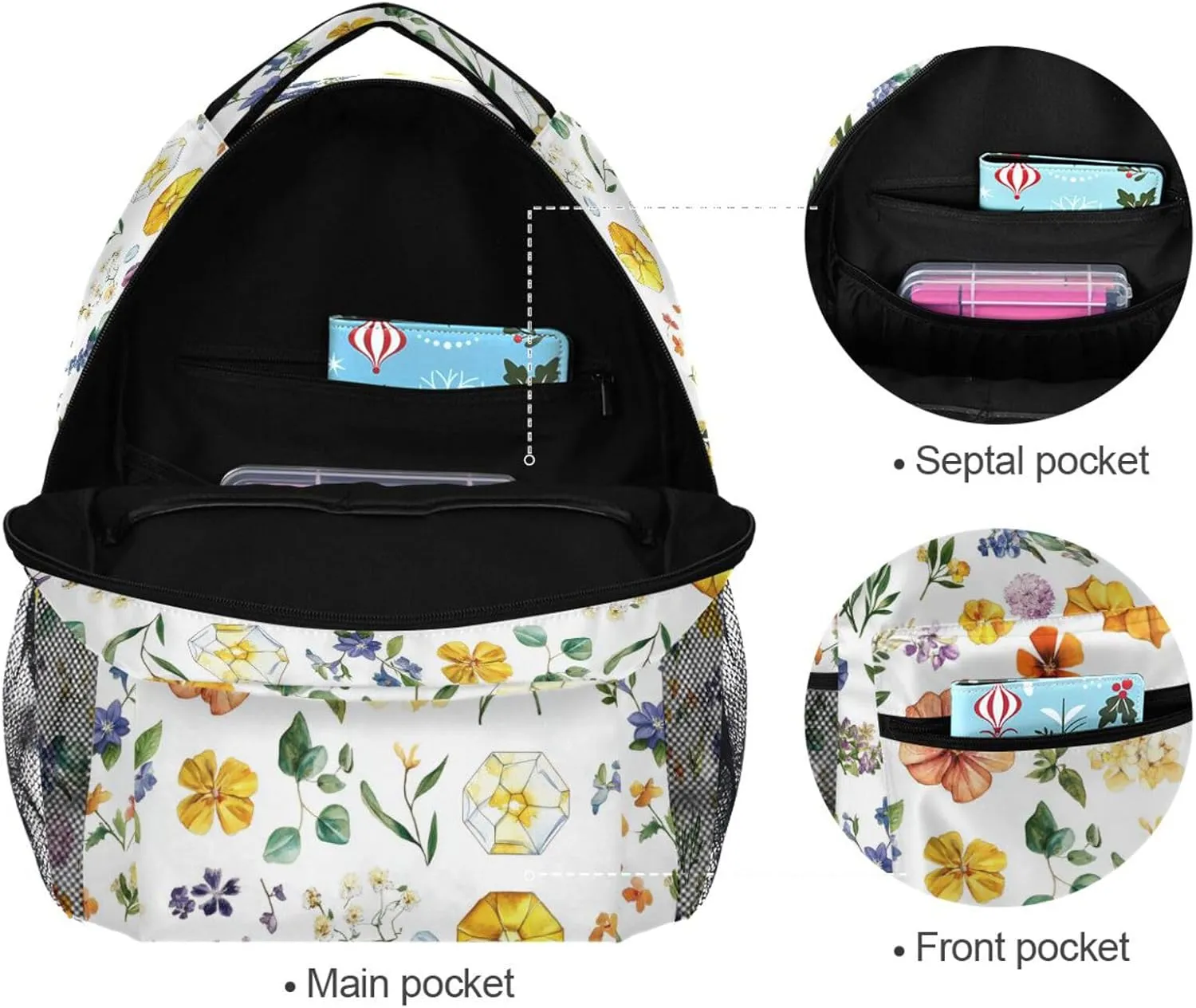 Backpacks for Teacher Nurse Fashion Sports Backpack with Chest Strap for Business Work College Travel Trip Catan