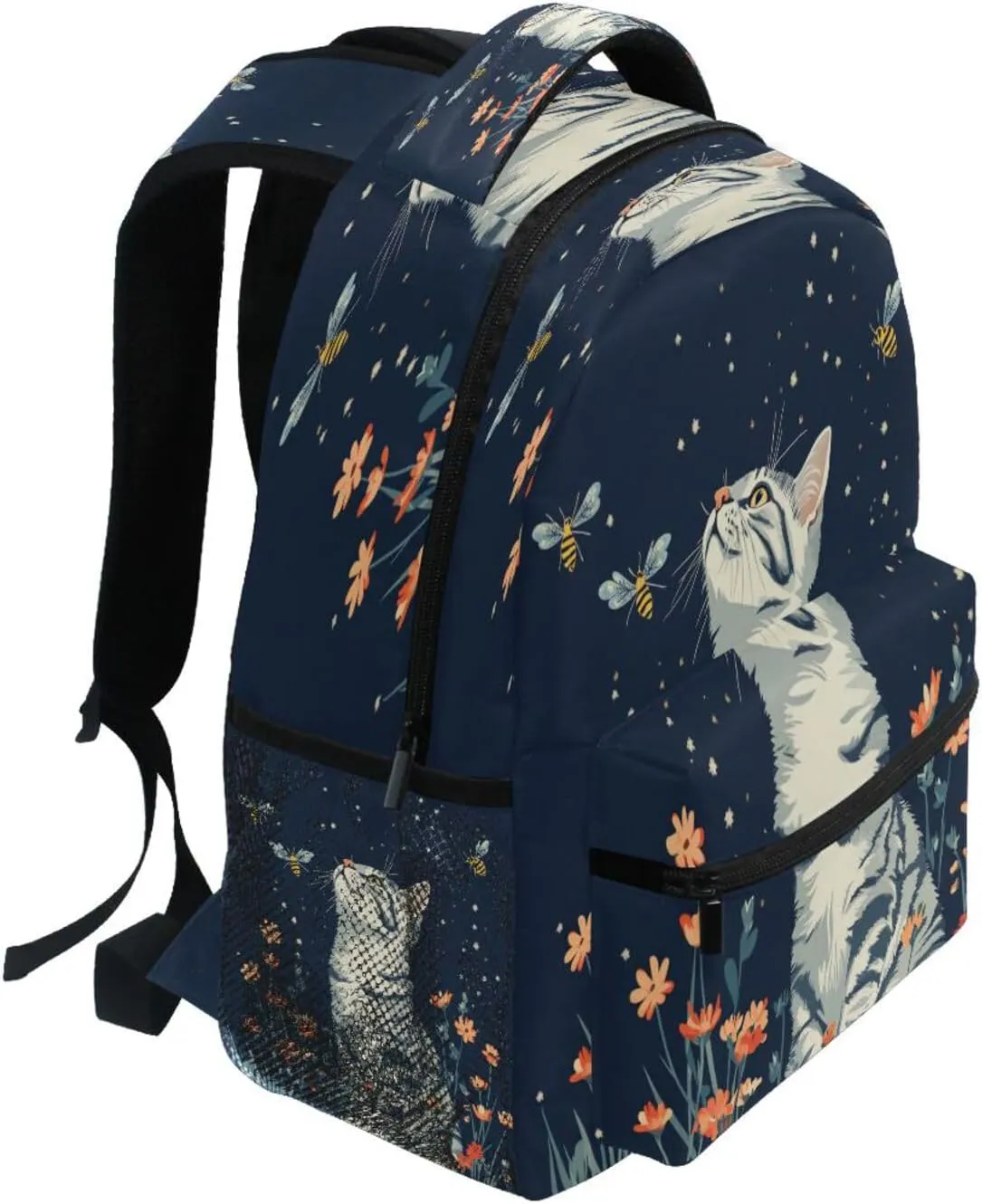 Backpacks for Teenager Fashion Backpack with Chest Strap for Travel Trip Aesthetic Shorthair Cats