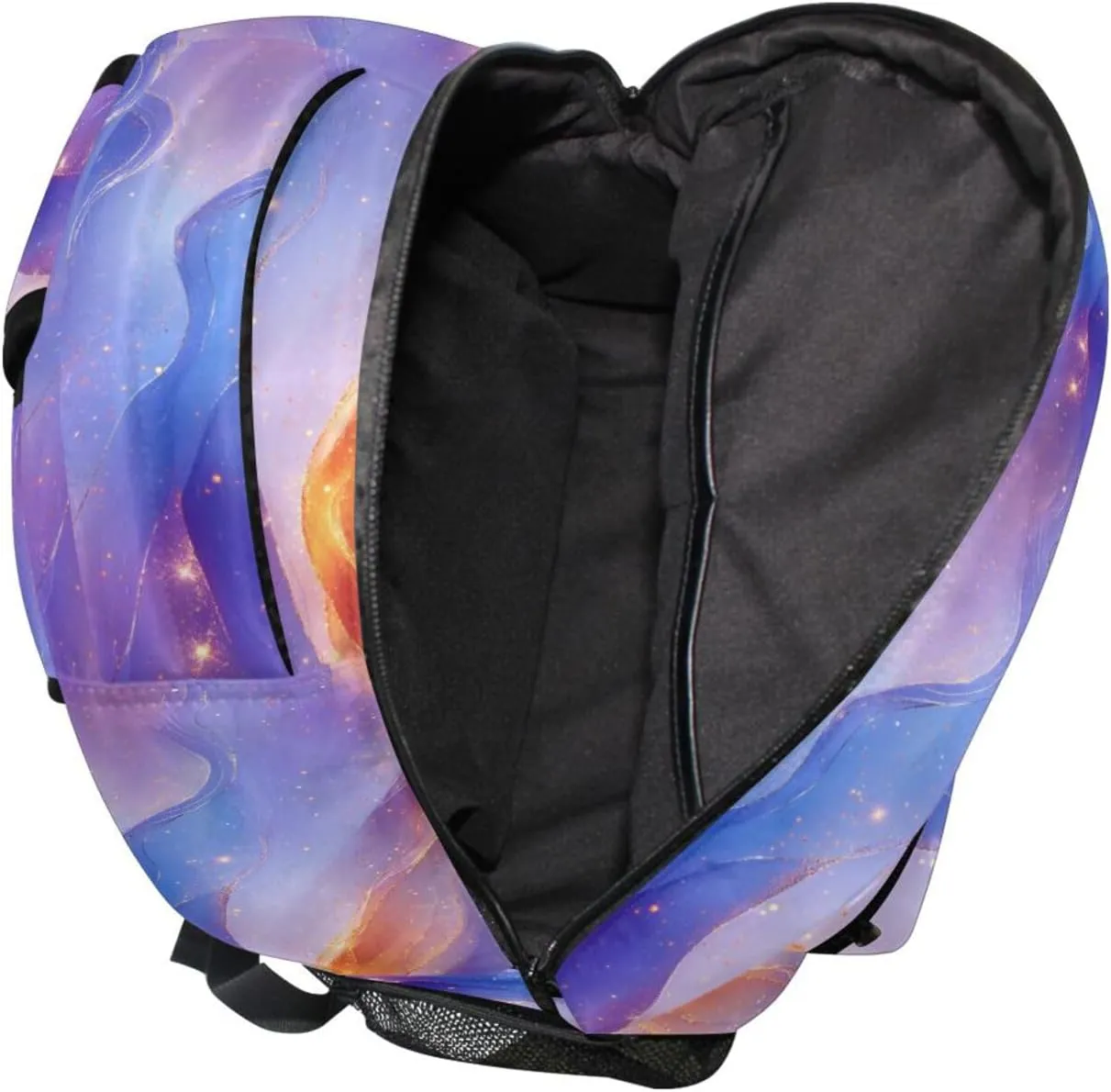 Backpacks for Teenager Fashion School Bag with Chest Strap for College Work Peach Blue Purple