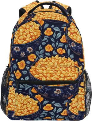 Backpacks for Teens Boys Girls Fashion School Bag with Chest Strap for College Work Instant Oatmeal Mexicana Style