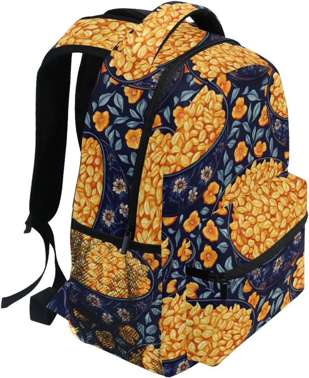 Backpacks for Teens Boys Girls Fashion School Bag with Chest Strap for College Work Instant Oatmeal Mexicana Style