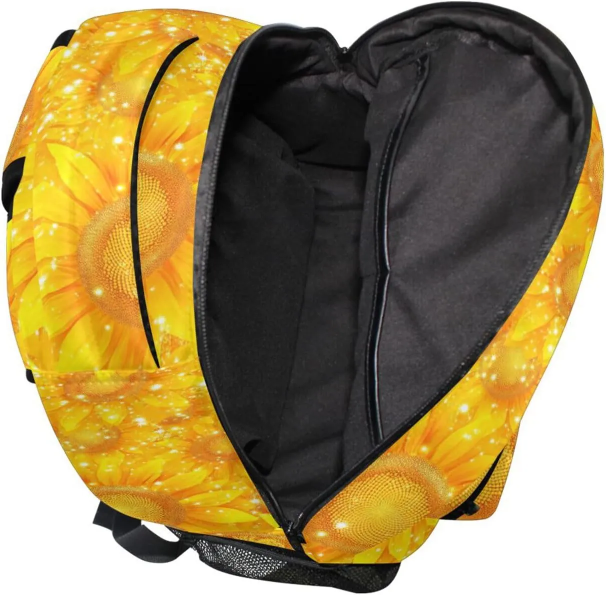 Backpacks for Unisex Adult Fashion Outdoor Backpack with Chest Strap for Business Work College Travel Trip Parents' Day Beautiful Sunflower
