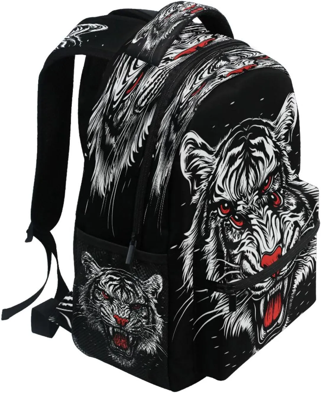 Backpacks for Women Men Fashion Diaper Bag Backpack with Chest Strap for Business Work College Travel Trip Roaring Tigers Black