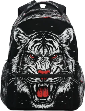 Backpacks for Women Men Fashion Diaper Bag Backpack with Chest Strap for Business Work College Travel Trip Roaring Tigers Black