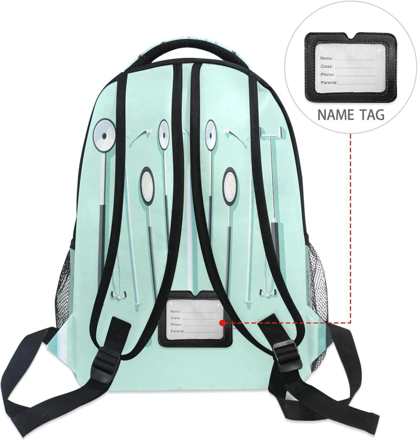 Backpacks for Women Men Waterproof Backpack With Water Bottle Pocket with Chest Strap for Travel Trip Doctors Day Scalpel