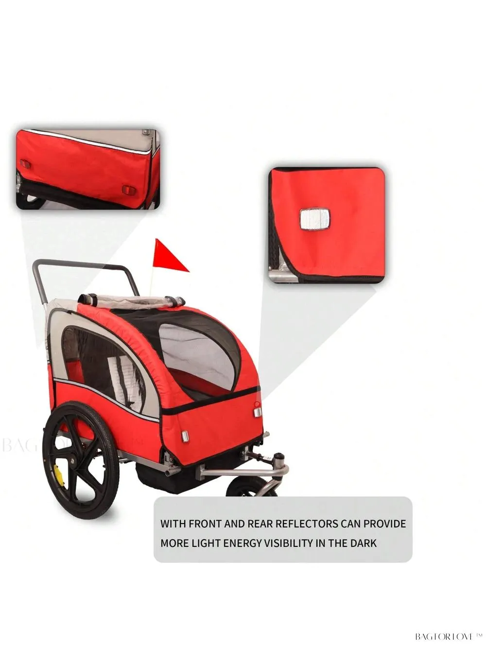BagForLove - Foldable Collapsible Bike Trailer for Easy Travel