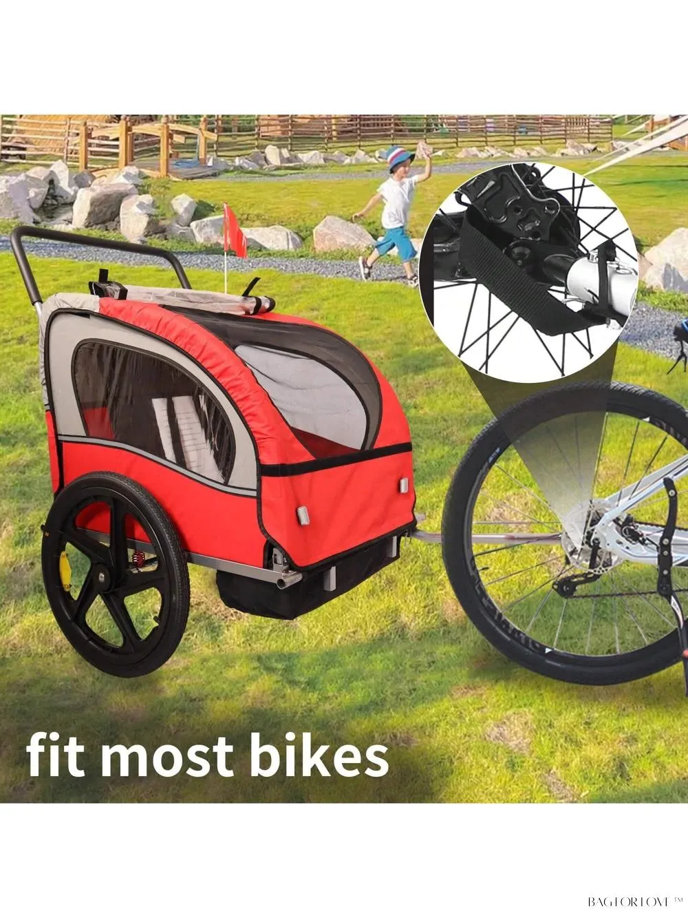 BagForLove - Foldable Collapsible Bike Trailer for Easy Travel