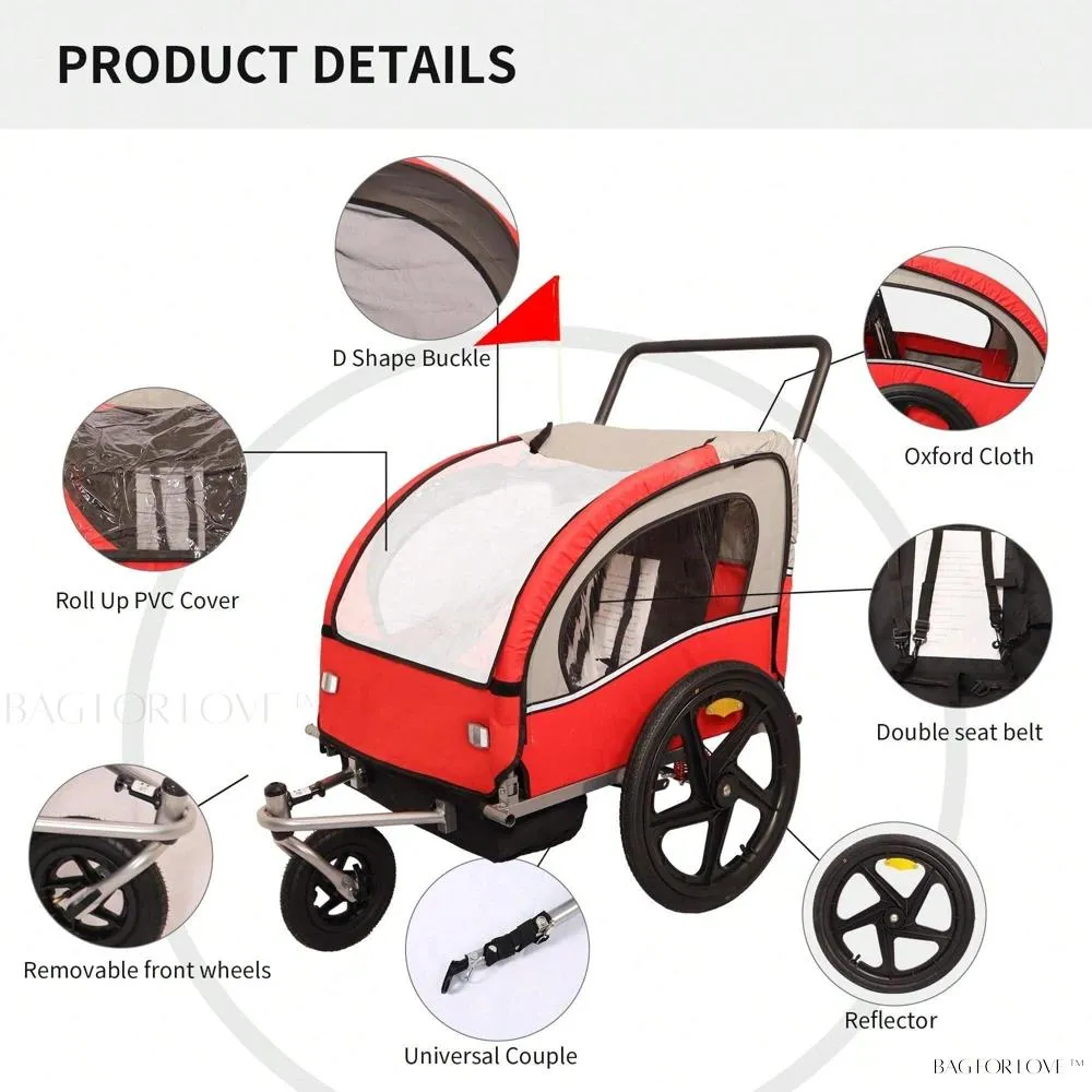 BagForLove - Foldable Collapsible Bike Trailer for Easy Travel