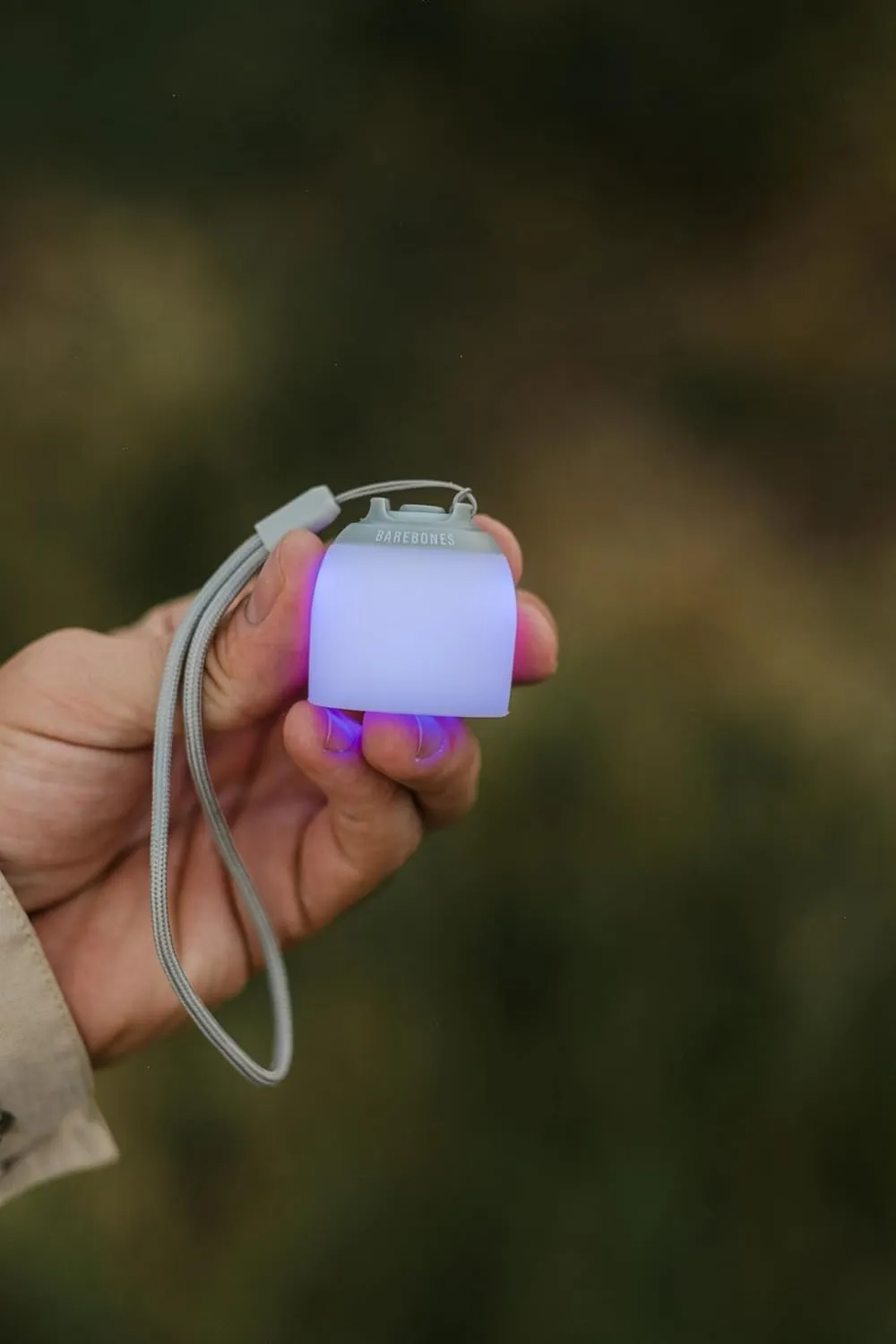 Barebones Multi-Color Mini Light - Compact Rechargeable LED Lantern with Magnetic Base, Silicone Lens, and 8" Lanyard for Camping, Backpacking, and Outdoor Adventures