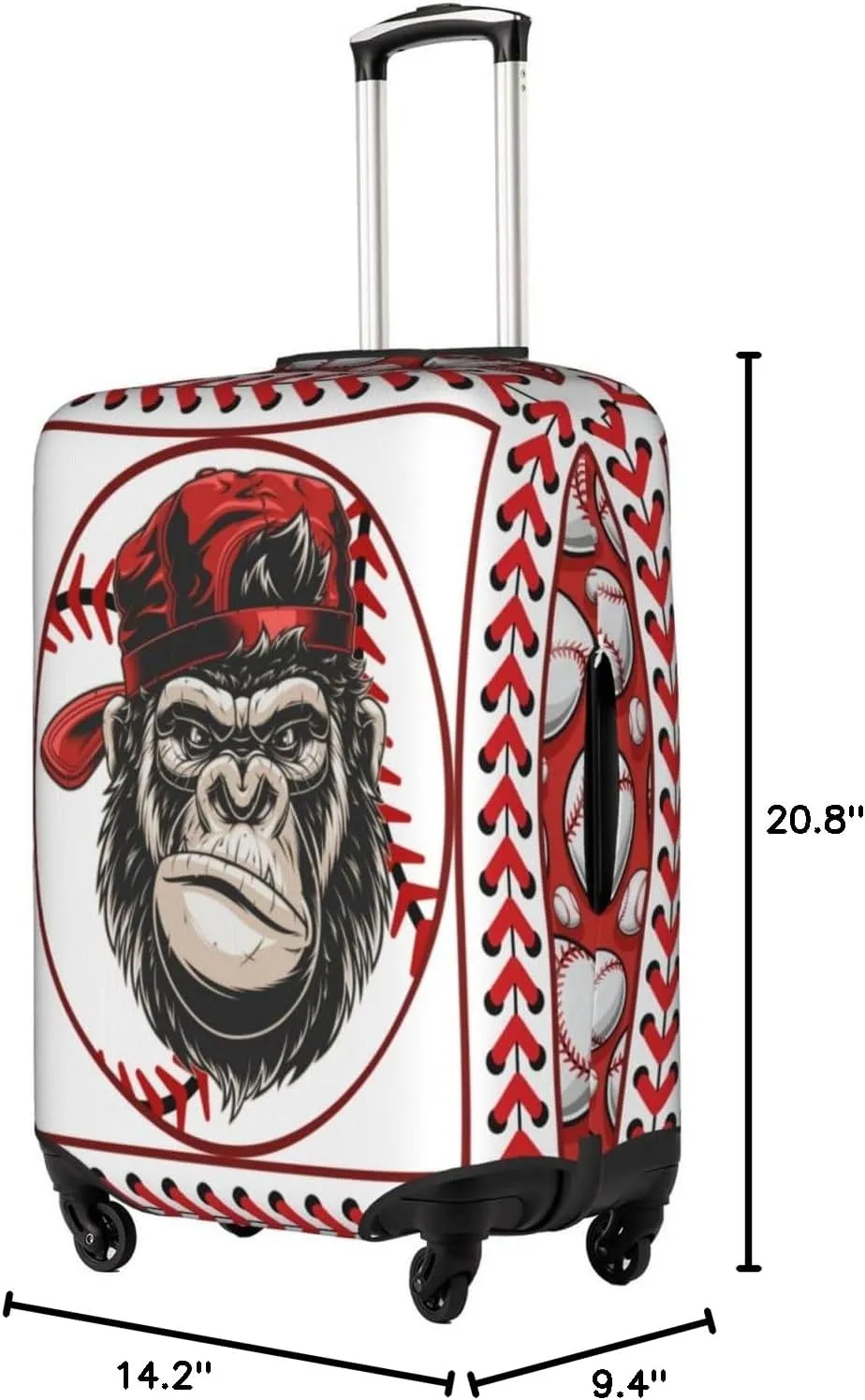 Baseball Gorilla Luggage Covers Travel Suitcase Cover Protector Fit 18-32 Inch Luggage