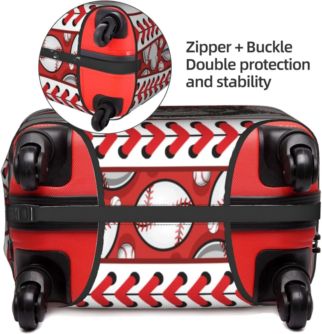Baseball Gorilla Luggage Covers Travel Suitcase Cover Protector Fit 18-32 Inch Luggage