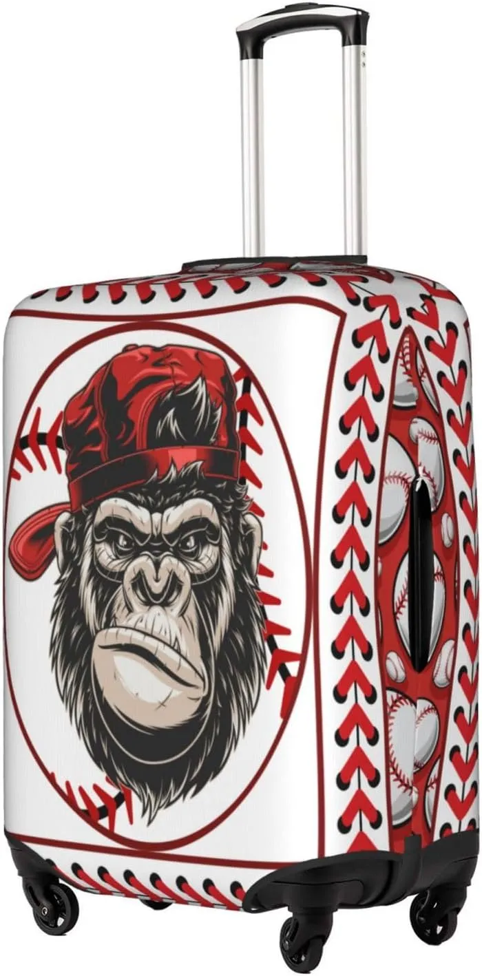 Baseball Gorilla Luggage Covers Travel Suitcase Cover Protector Fit 18-32 Inch Luggage