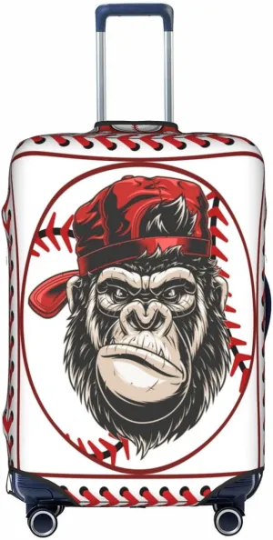 Baseball Gorilla Luggage Covers Travel Suitcase Cover Protector Fit 18-32 Inch Luggage