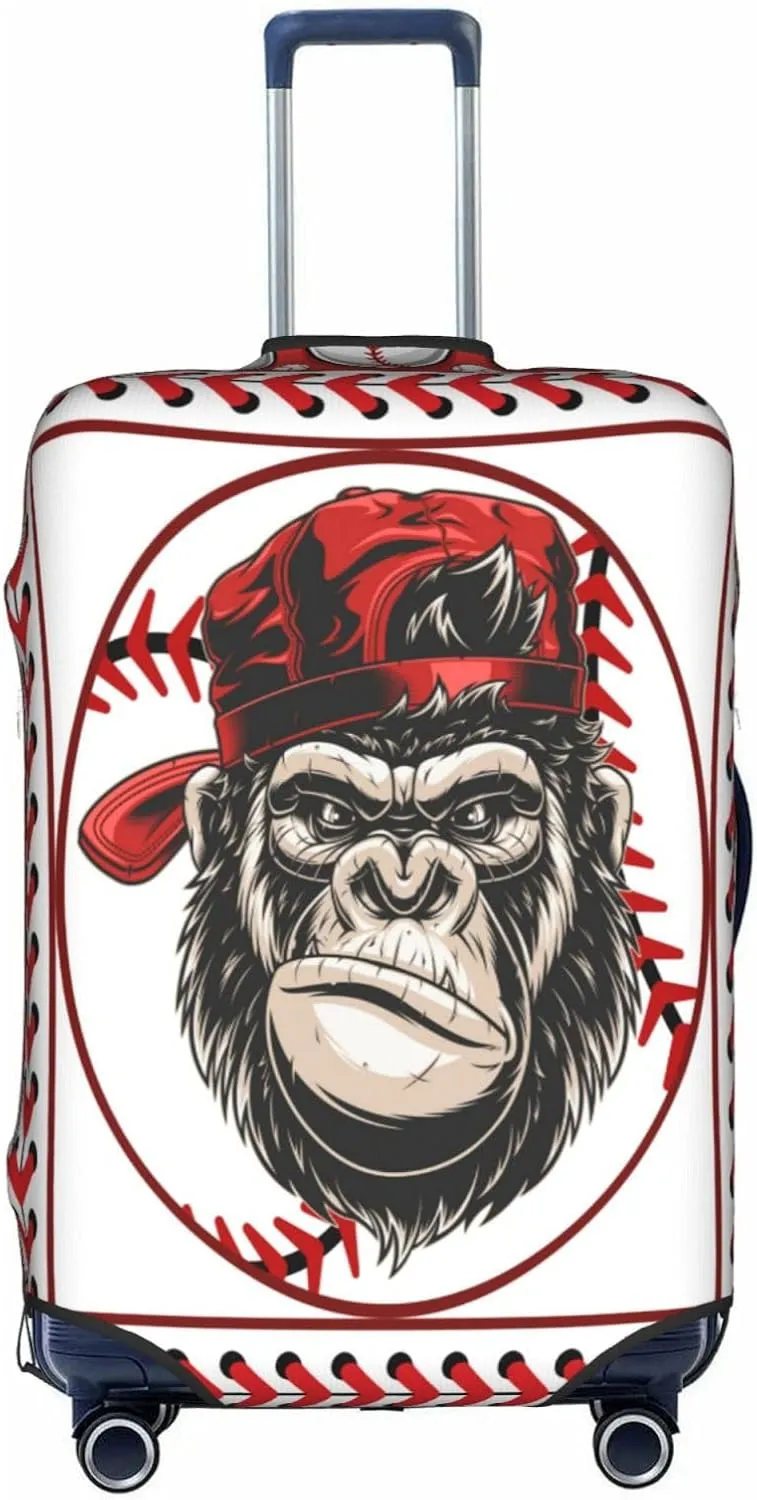 Baseball Gorilla Luggage Covers Travel Suitcase Cover Protector Fit 18-32 Inch Luggage