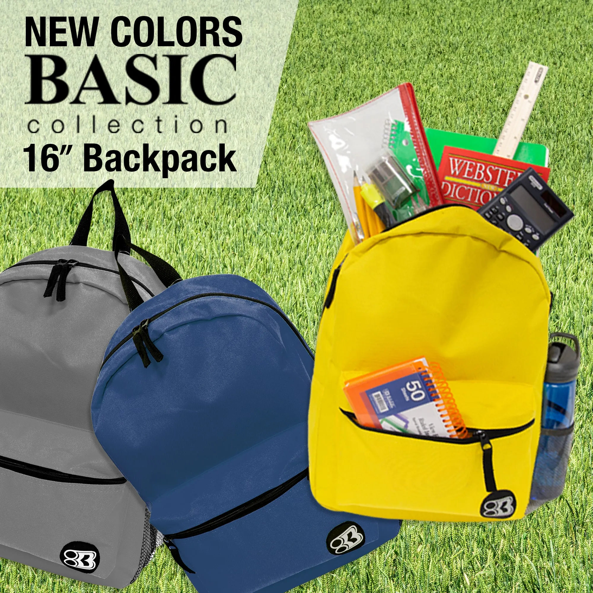 Basic 16" Gray Basic Backpack