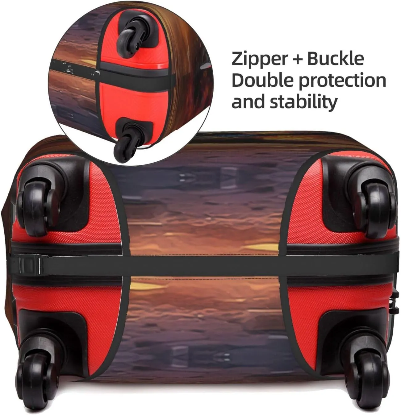 Bear Dancing Suitcase Covers, Luggage Protectors Fits Four Sizes Suitcase For Travel
