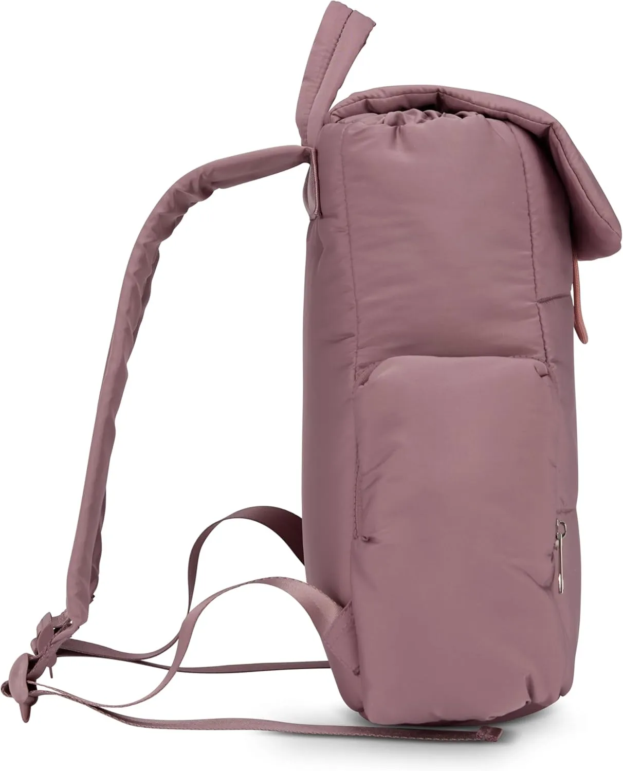 BEARPAW Women’s Backpack - Puffy Quilted Top Open Backpack for Women, Laptop Bag for Work & Travel | Fits Most 15" Laptops, Mauve