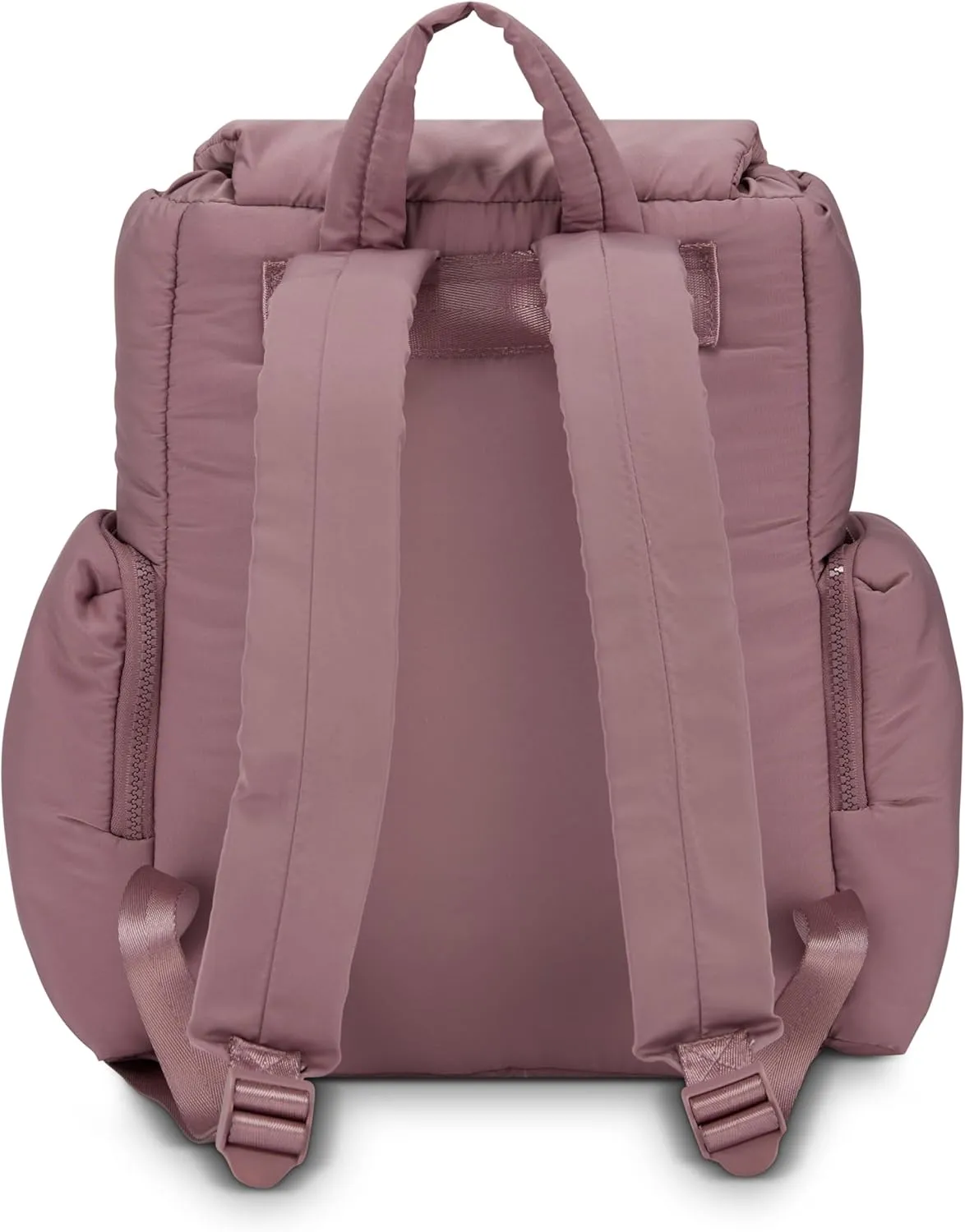 BEARPAW Women’s Backpack - Puffy Quilted Top Open Backpack for Women, Laptop Bag for Work & Travel | Fits Most 15" Laptops, Mauve