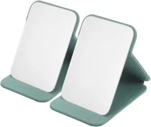 Beaupretty Desk Mirror Stand with 2pcs Foldable Makeup Mirrors for Office Travel Home Dorm Bathroom