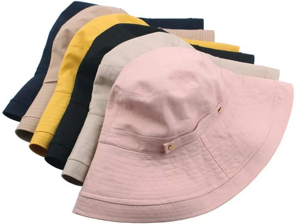 BeFur Summer Sun Hats for Women Wide Brim Bucket Hat Packable Roll Up Beach Cap